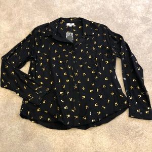 Kensie Champagne Glass Button Down Shirt